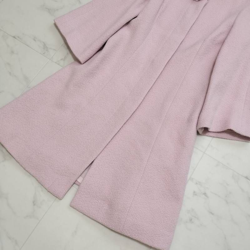 M'S GRACY エムズグレイシー アンゴラウール ロングコート ピンク 38 M