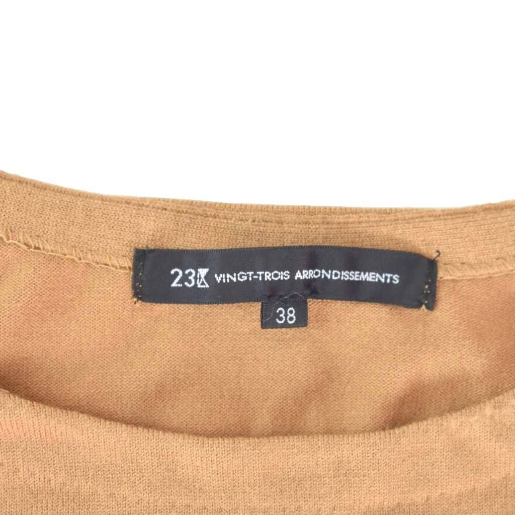【新品未使用】23区 ブラウン系 半袖ロングワンピース 38サイズ 23区 オンワード樫山 vingt-trois ワンピース 長袖 ロング 38 茶
