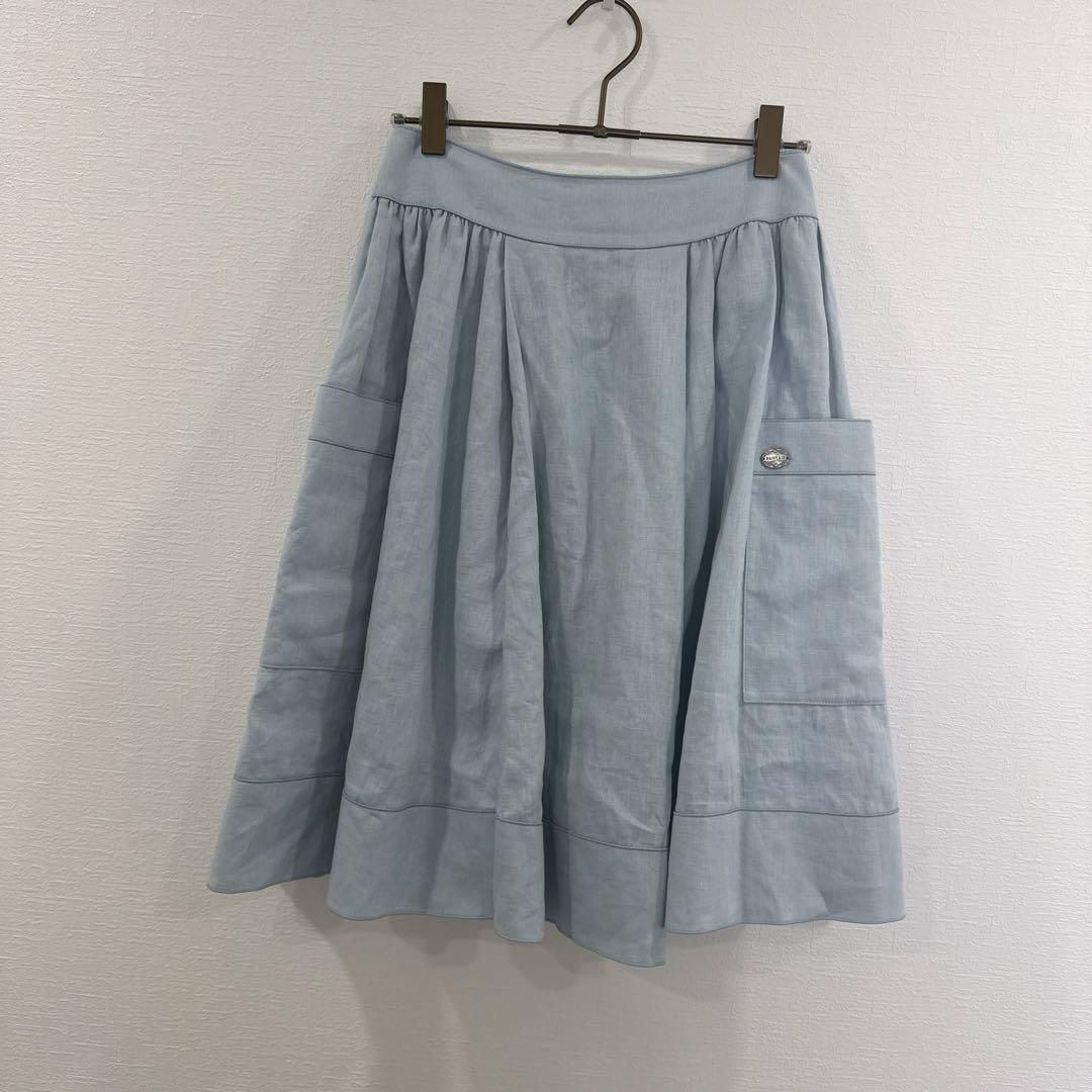 FOXEY ライトブルー フレアスカート FOXEY フォクシー 水色 フレアスカート - メルカリ