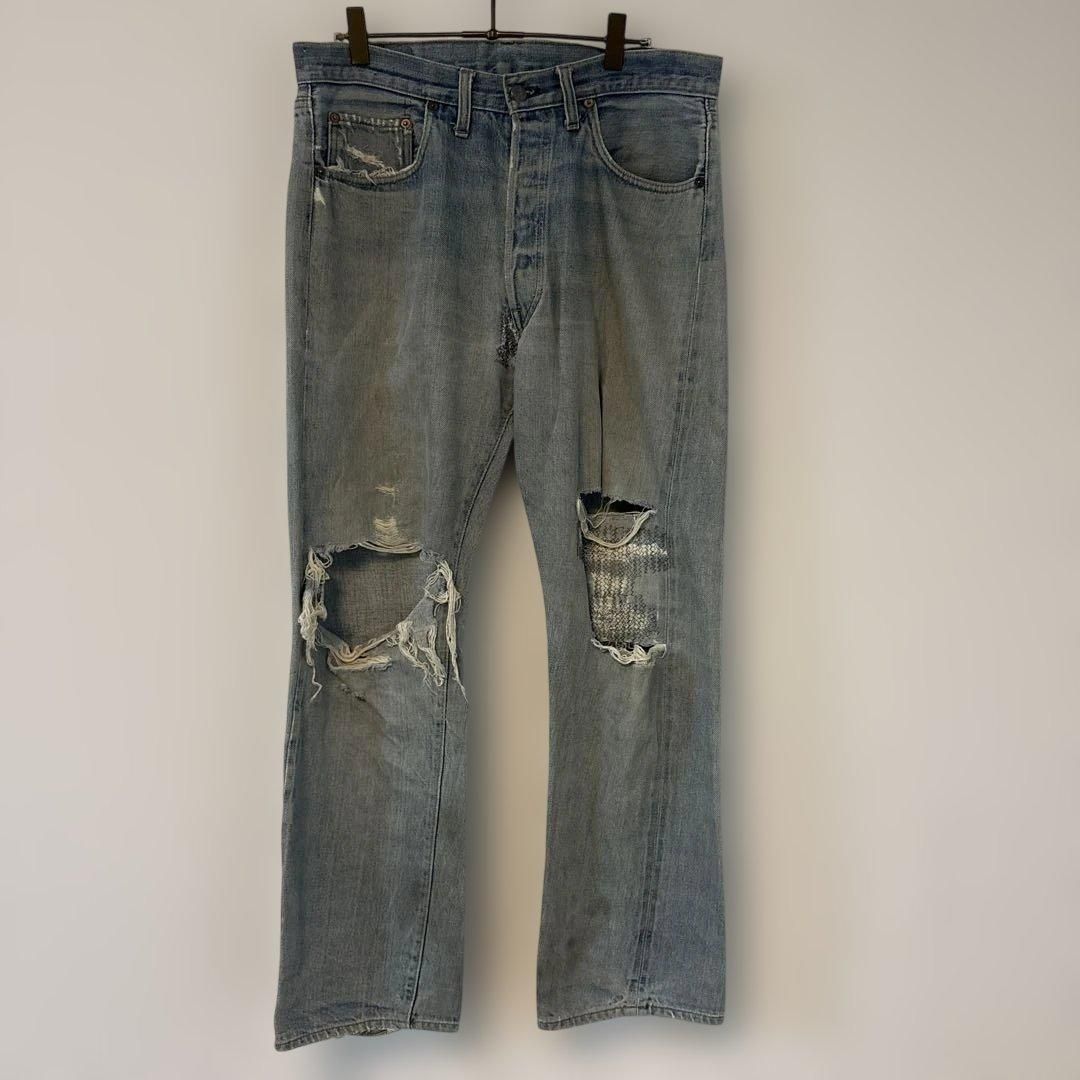Levi's 501 66前期 デニムパンツ ダメージ グランジヴィンテージ