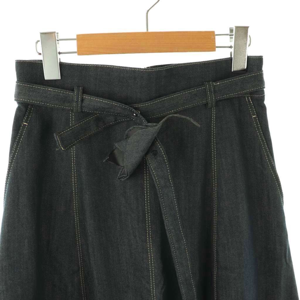 アナイ ANAYI 24SS デニムライクコサージュ付きスカート フレア ロング