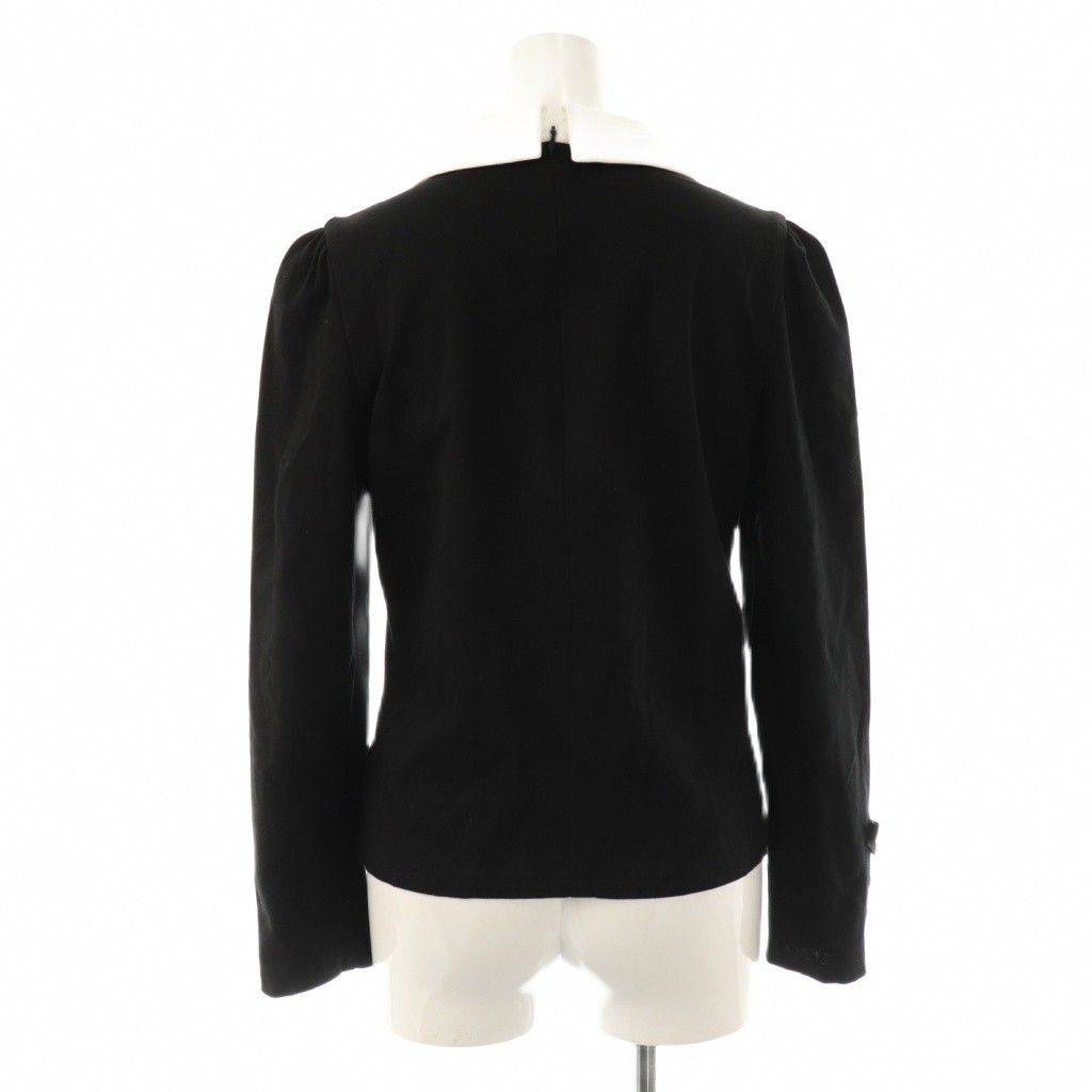 エムズグレイシー M'S GRACY 24年 白襟カットソー 40 ブラック