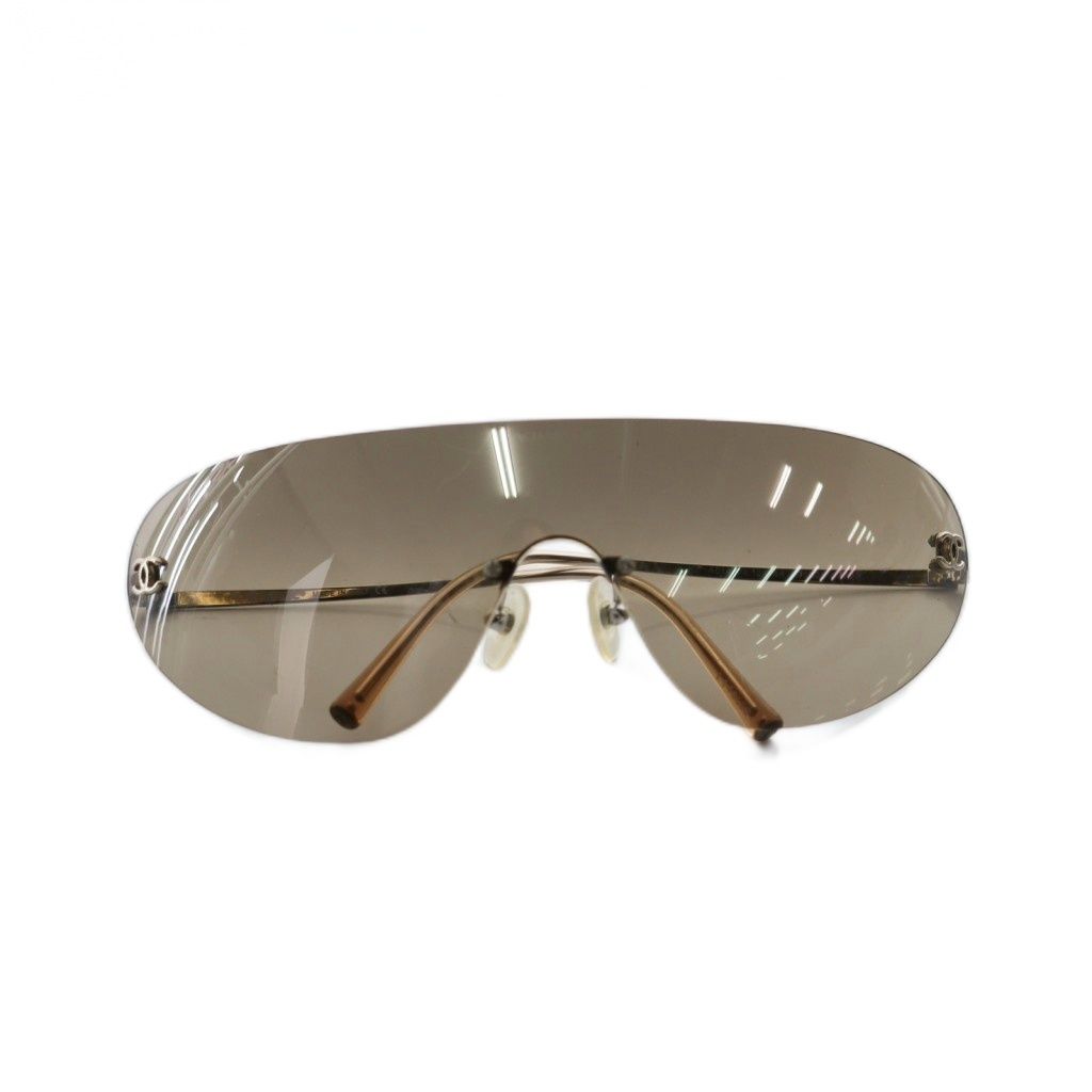 CHANEL メタルフレームサングラス シャネル CHANEL ココマーク サングラス メタルフレーム 01□36 120 茶