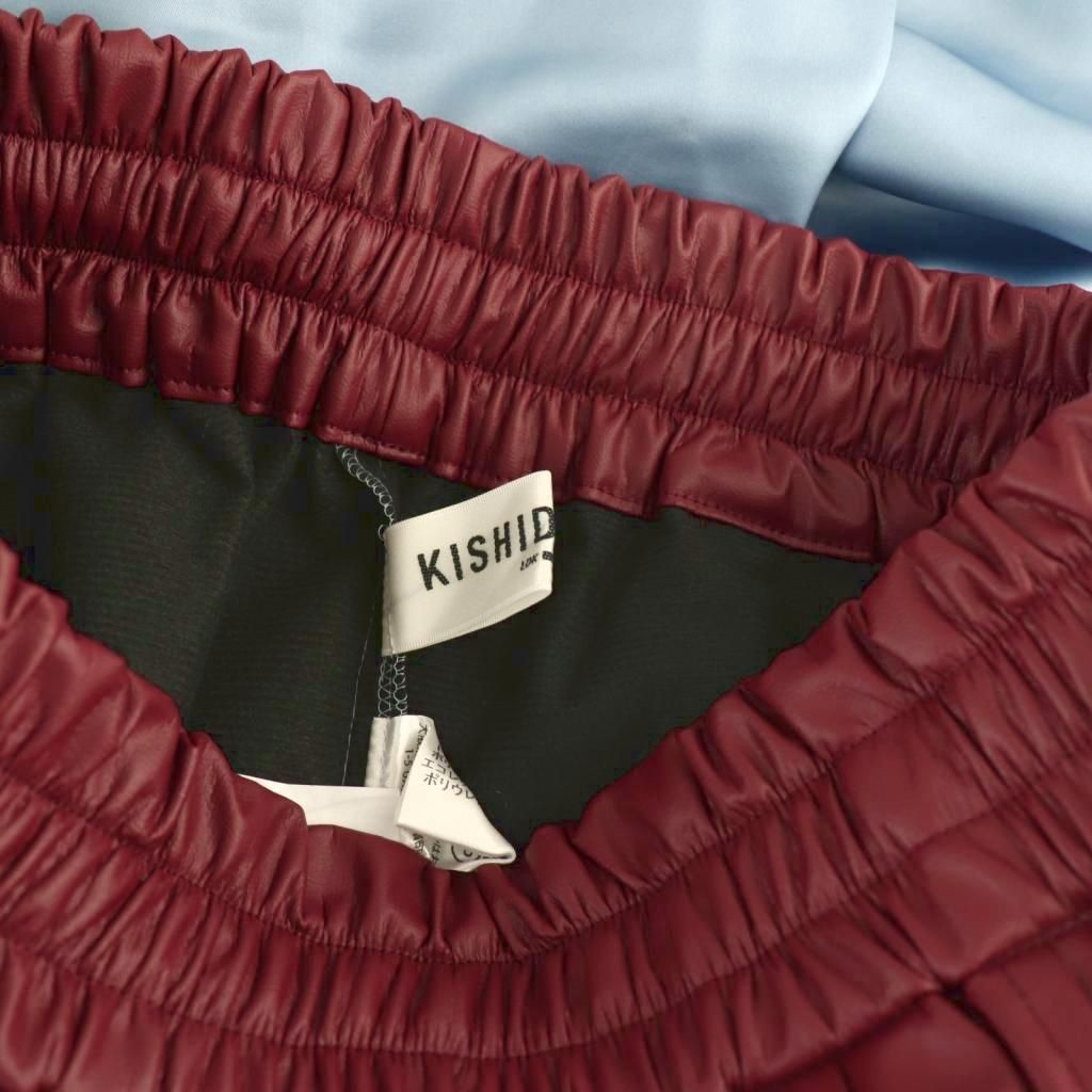 キシダミキ KISHIDAMIKI eco leather trousers パンツ ワイド イージー  