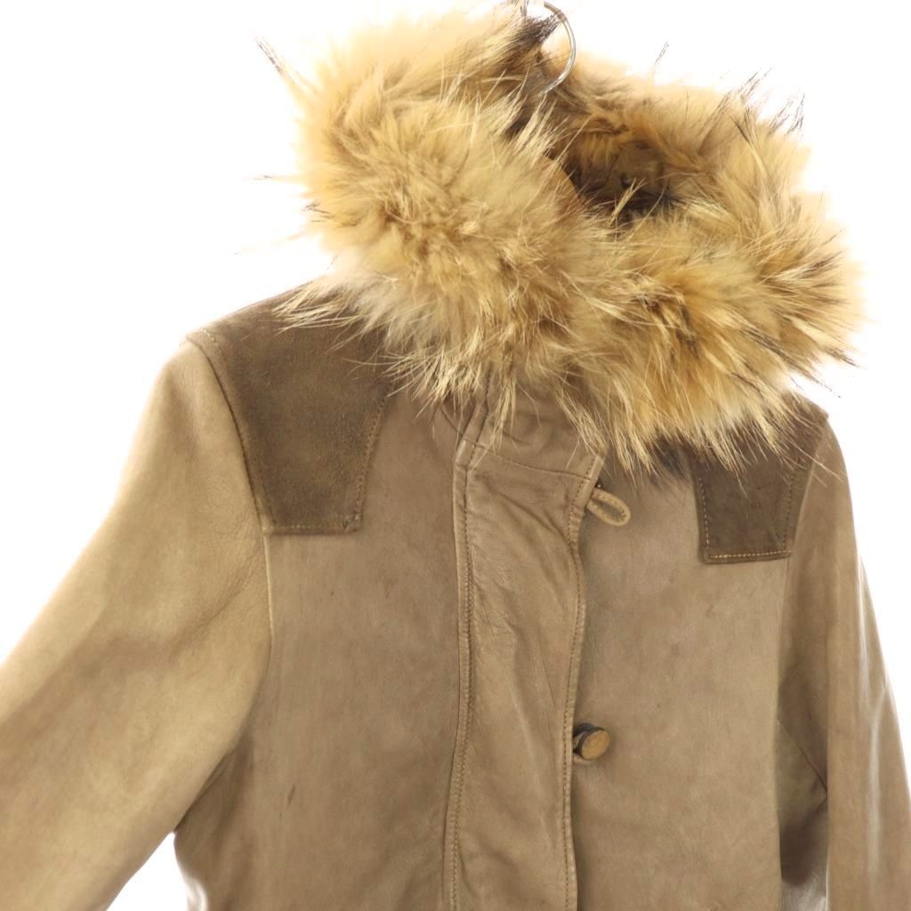 GIORGIO BRATO ♫ ファー付き キャメルレザージャケット 40 ジョルジオブラット GIORGIO BRATO ファーレザージャケット アウター