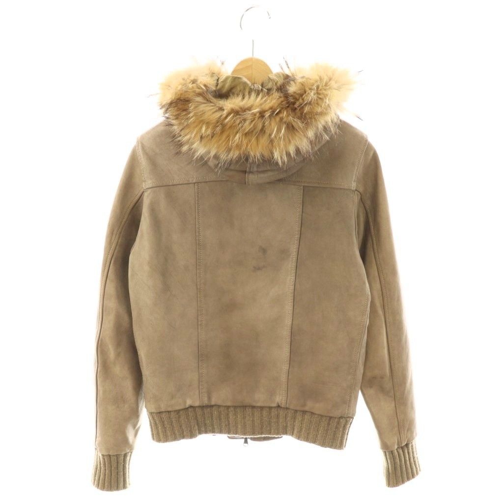 GIORGIO BRATO ♫ ファー付き キャメルレザージャケット 40 ジョルジオブラット GIORGIO BRATO ファーレザージャケット アウター