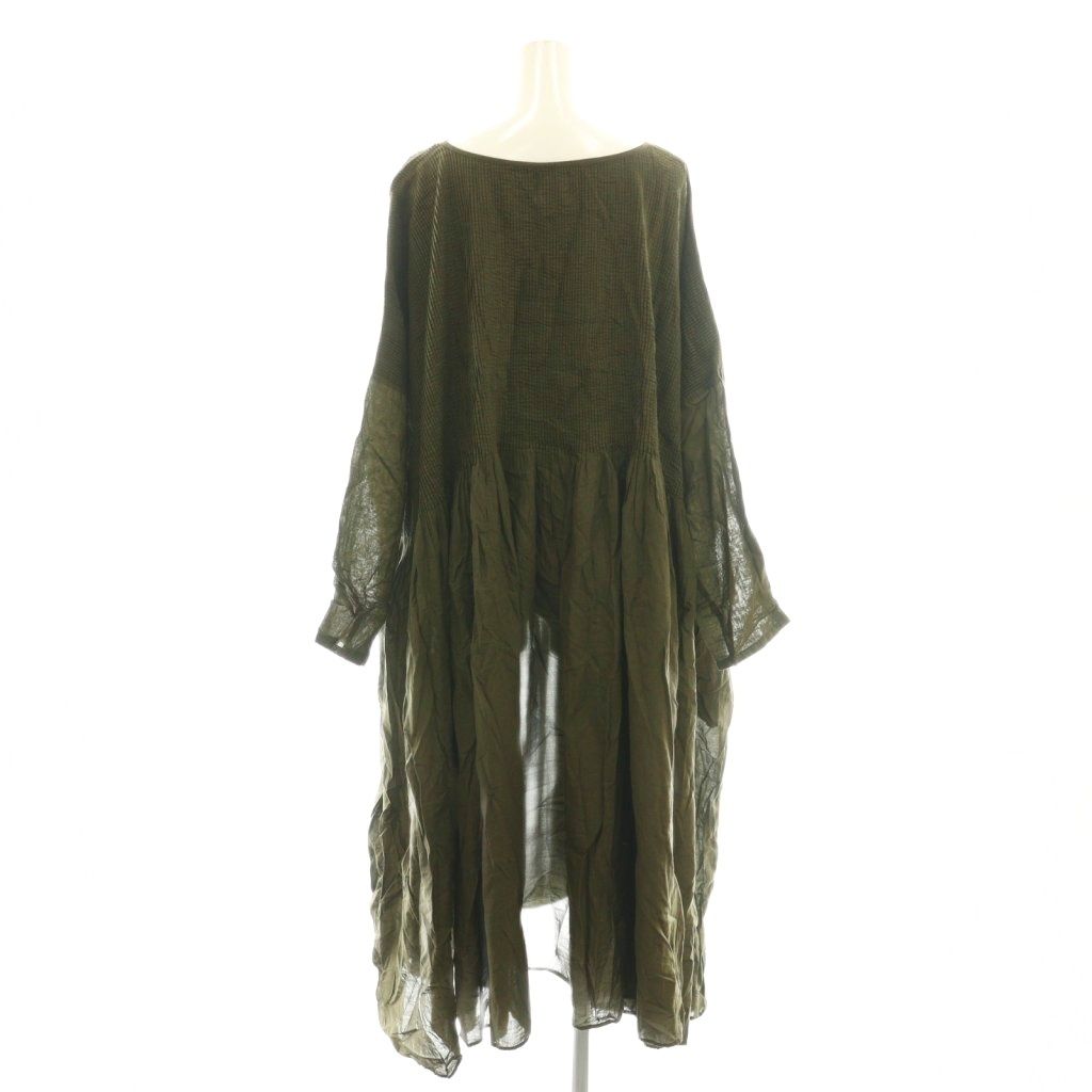 メゾンドソイル maison de soil コットン ピンタックワンピース ロング