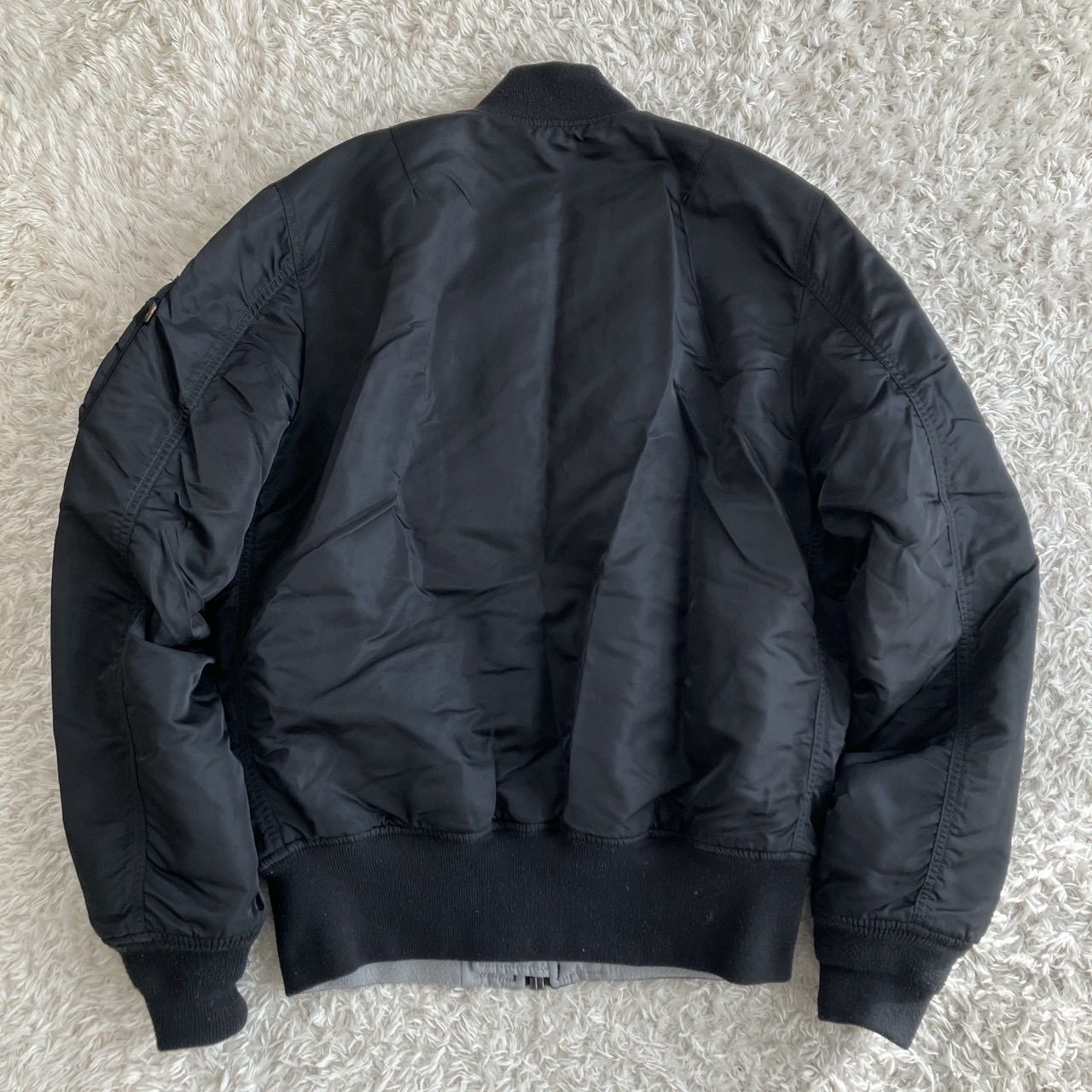 美品！ALPHA INDUSTRIES アルファ MA-1 リバーシブル 限定品 星条旗