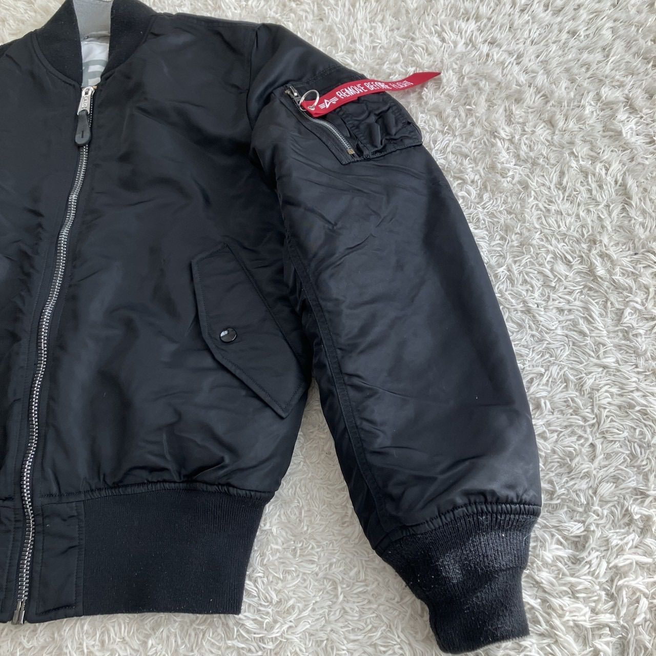 美品！ALPHA INDUSTRIES アルファ MA-1 リバーシブル 限定品 星条旗