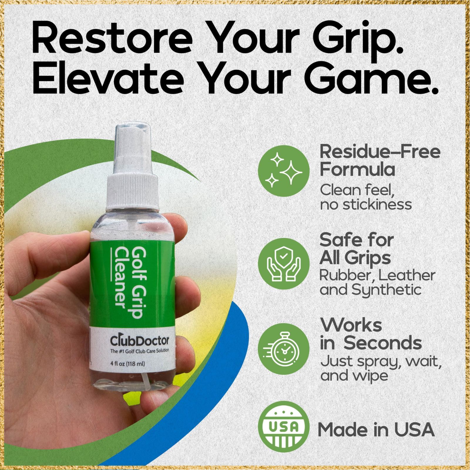 ☆彡送料無料でお届け☆彡 Club Doctor ゴルフグリップクリーナー