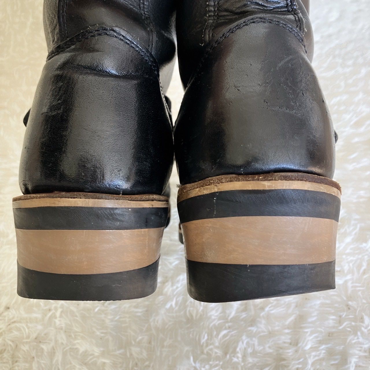 Hawkins ホーキンス エンジニアブーツ 黒 UK8 スチールトゥ Hawkins ホーキンス エンジニアブーツ 黒 US7.5 スチールトゥ 黒