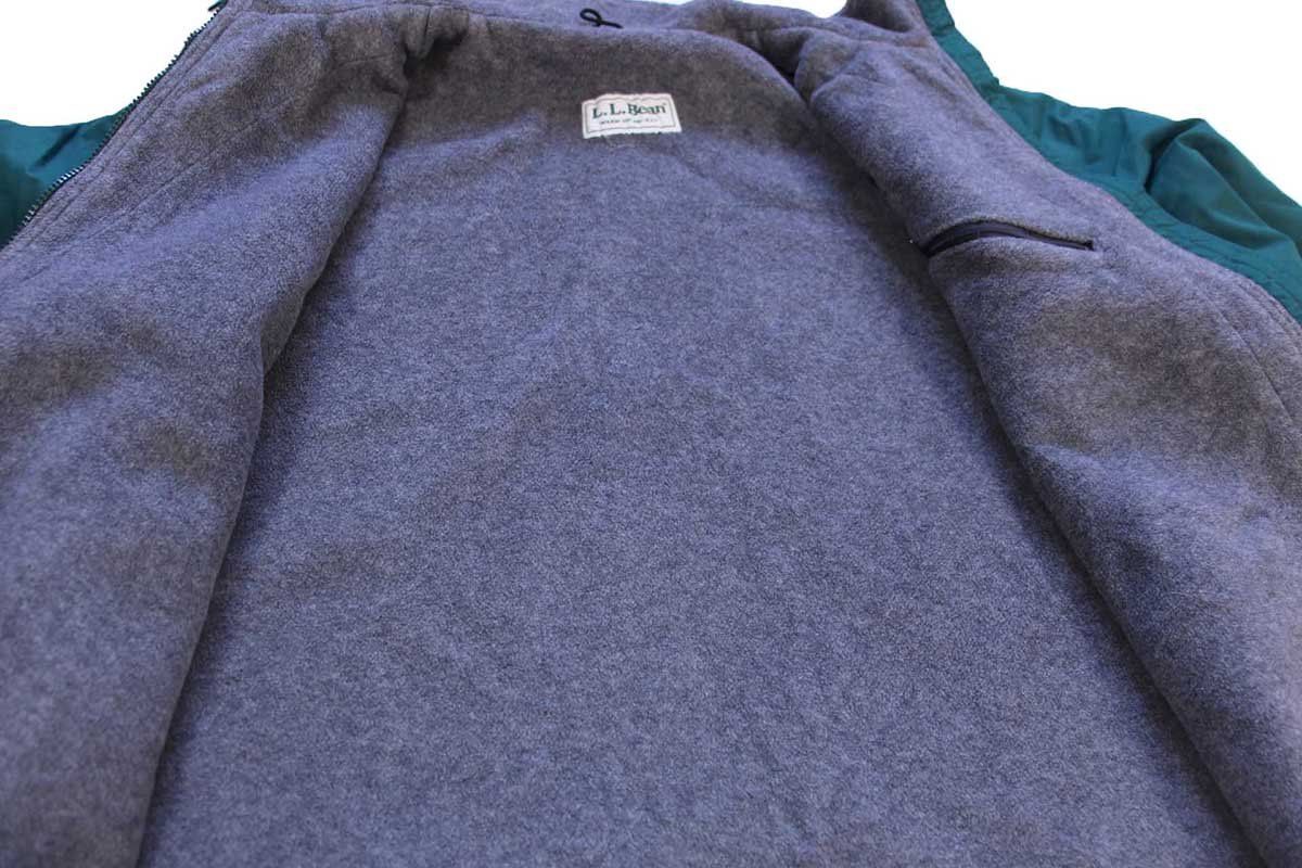 90s L.L.Bean ウォームアップ フリースライナー ナイロンジャケット 緑