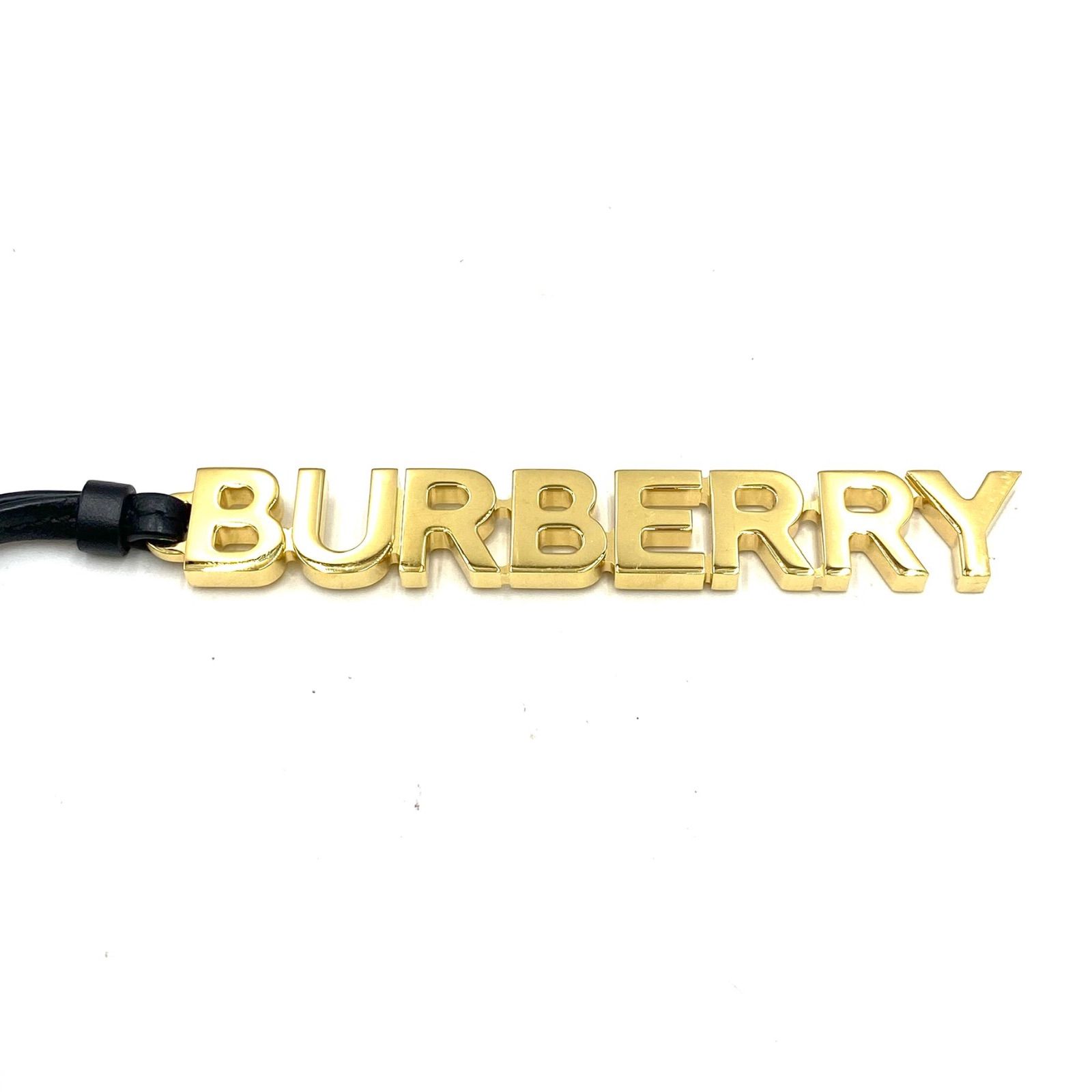 極上美品 BURBERRY バーバリー ロゴ キーホルダー バッグ チャーム