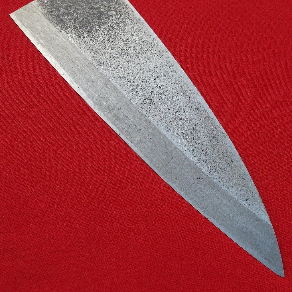 出刃包丁 大型 刃長約200㎜ 峰厚最大約11㎜ 重量約430g 片刃 大型出刃