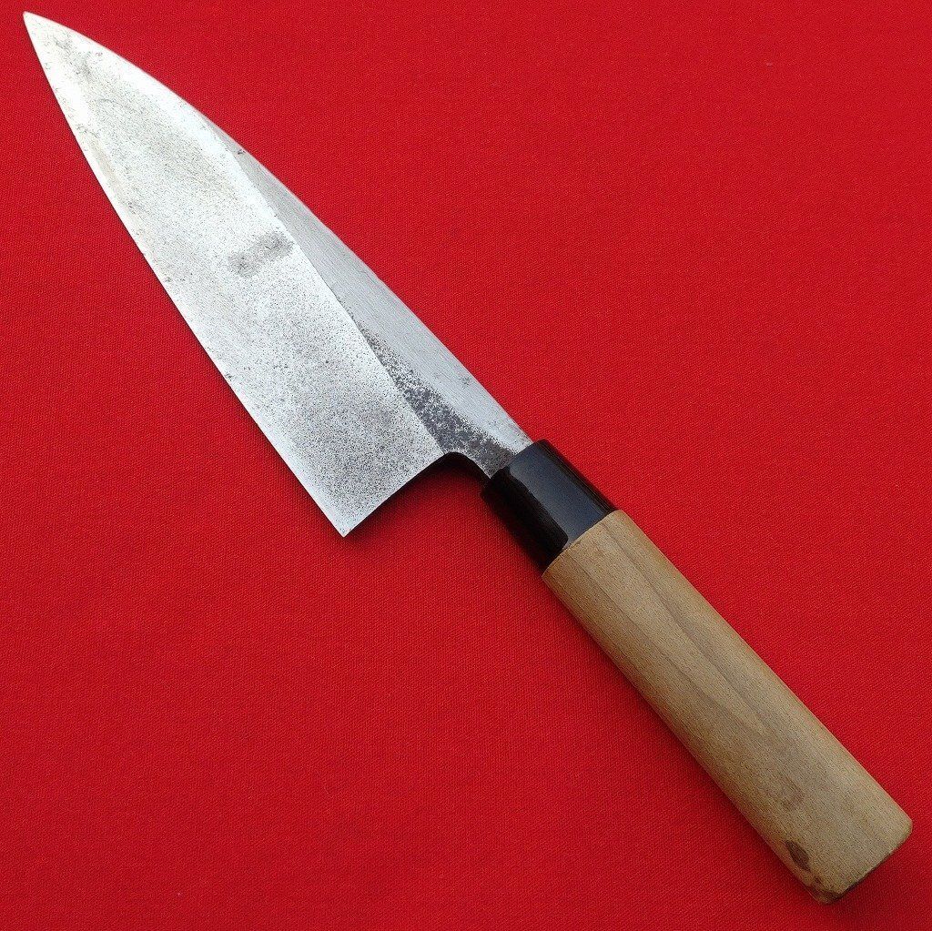 出刃包丁 大型 刃長約200㎜ 峰厚最大約11㎜ 重量約430g 片刃 大型出刃