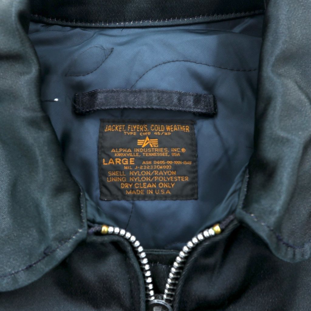 ALPHA INDUSTRIES 90年代 USA製 CWU 45P フライトジャケット L