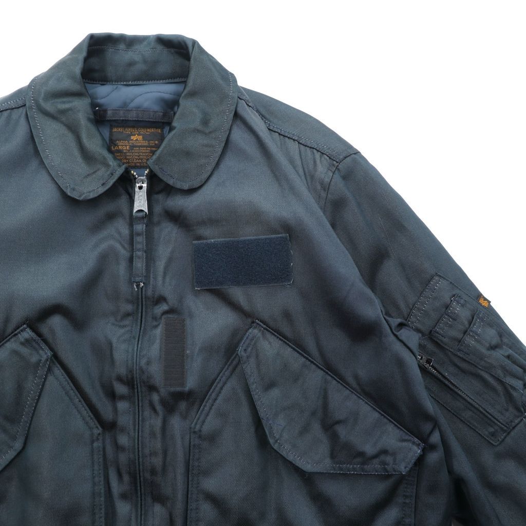 90s usa製 Alpha industries cwu-45 ma-1 短丈 ALPHA INDUSTRIES 90年代 USA製 CWU 45P フライトジャケット L