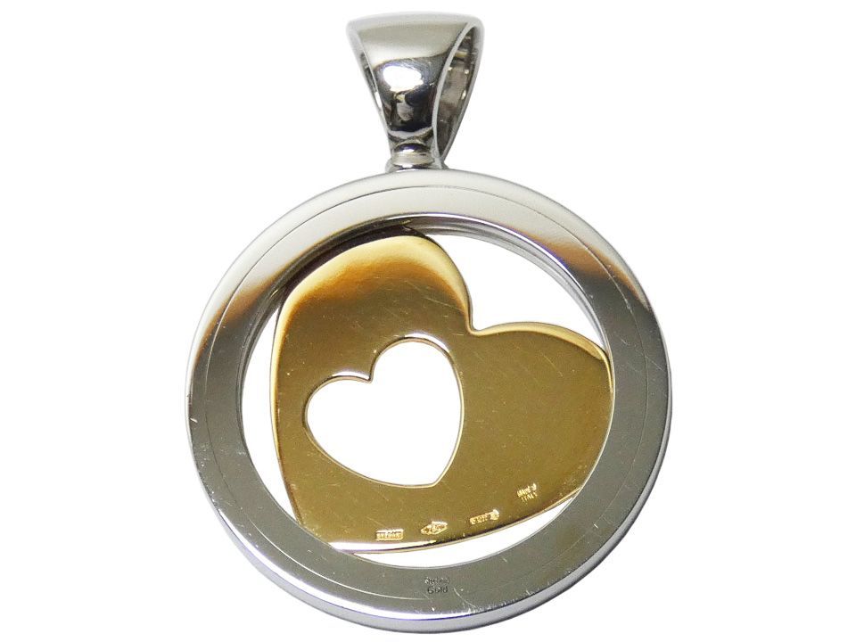 ブルガリ BVLGARI SS/750YG トンド ハート ペンダント