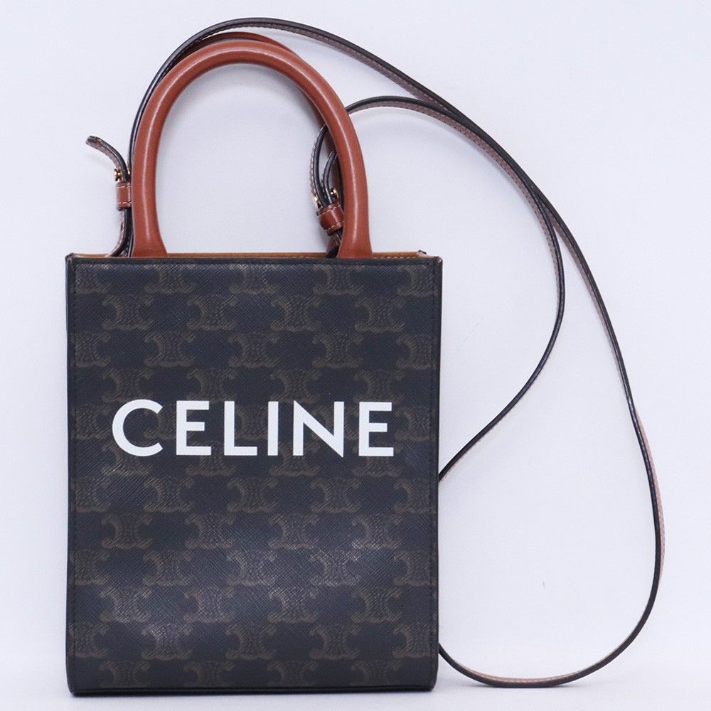 CELINE ミニ バーティカル トリンオフ キャンバス 2WAY ショルダー