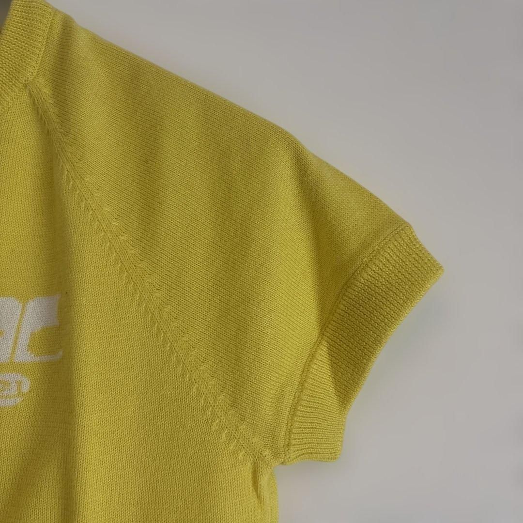 【希少】 Courreges ニット 半袖 キャメル ロゴ y2k 希少】 Courreges ニット 半袖 キャメル ロゴ y2k