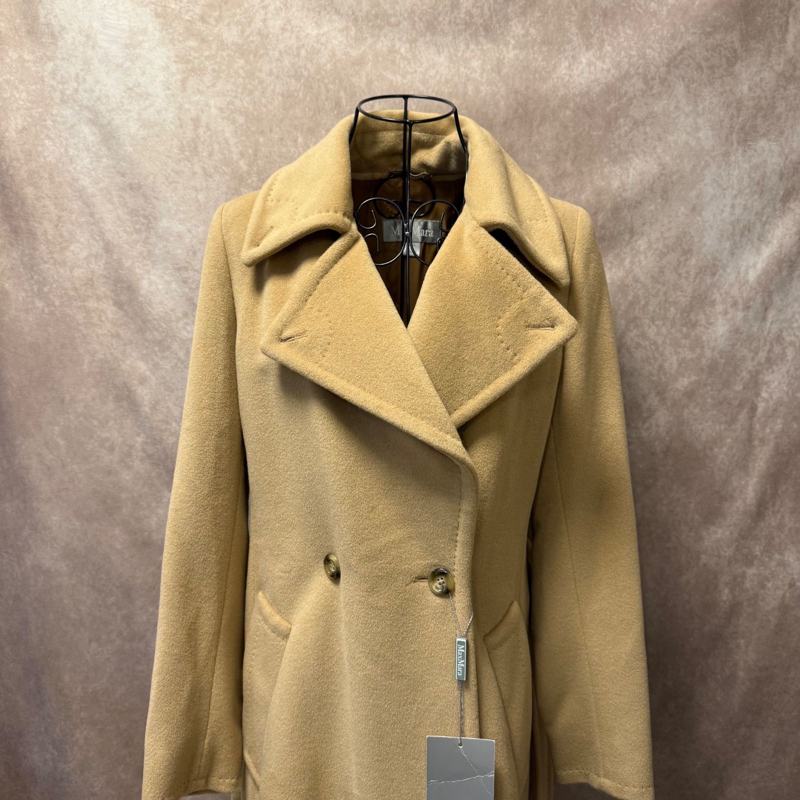 Max Mara マックスマーラ 銀タグ ウール×アンゴラ50% ロングコート