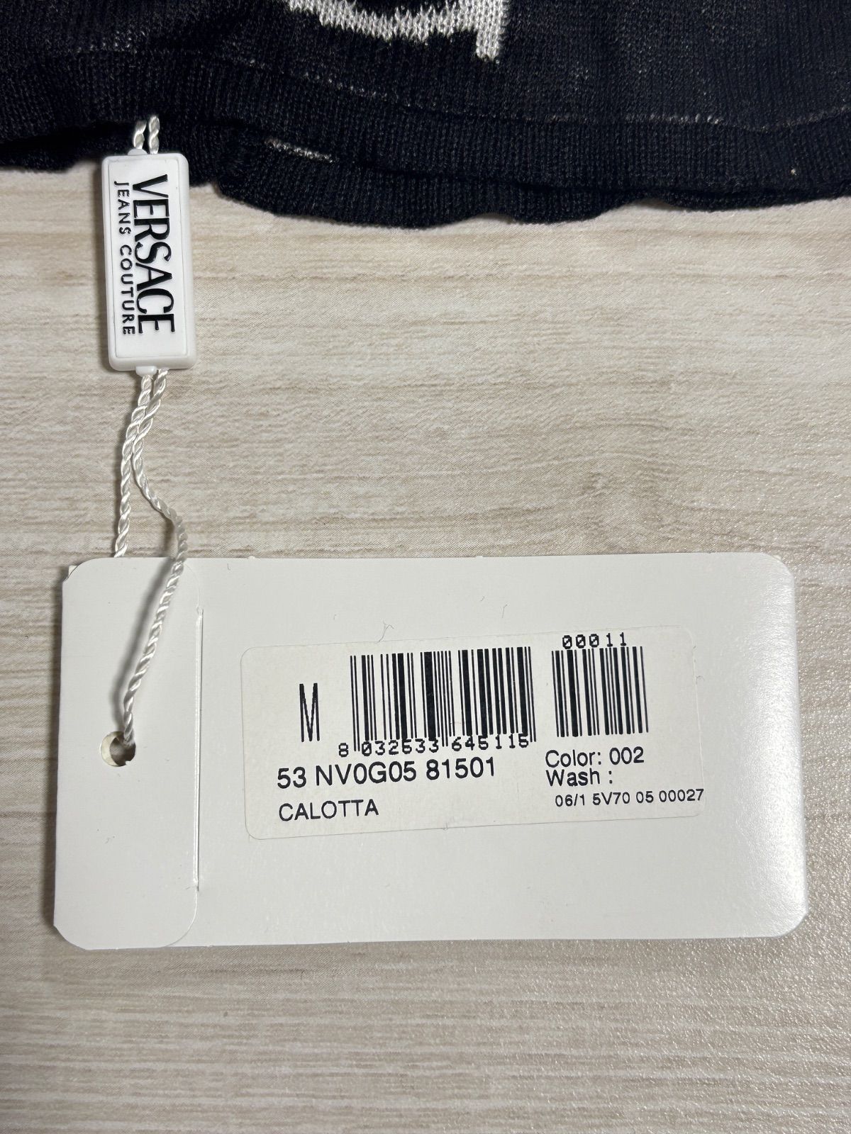 新品未使用 ヴェルサーチ VERSACE JEANS COUTURE ニット帽 帽子 タグ