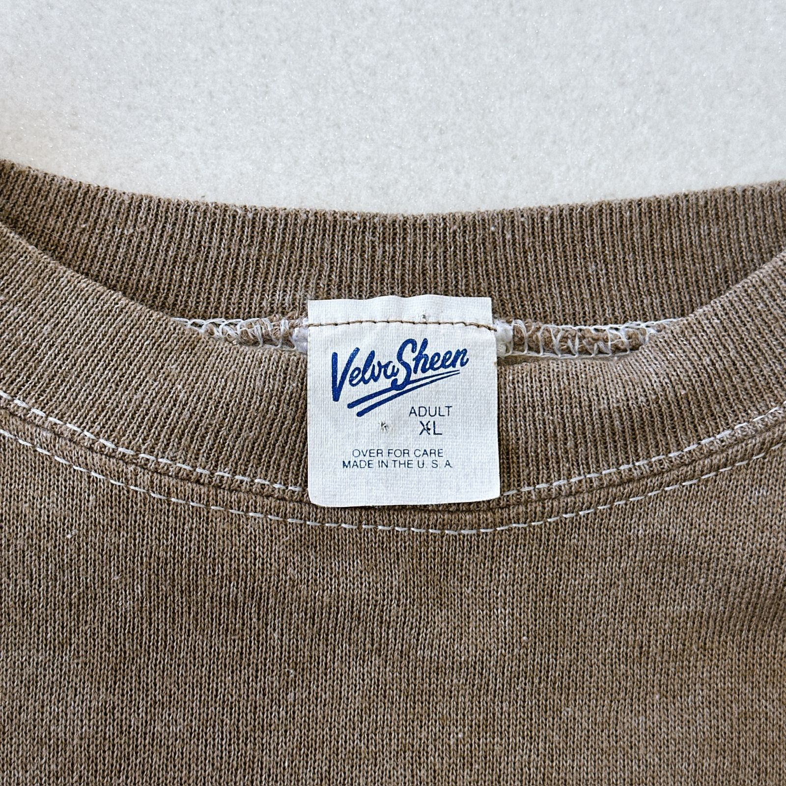 USA製】90s ミッキー スウェット ベルバシーン XL ブラウン 茶色 