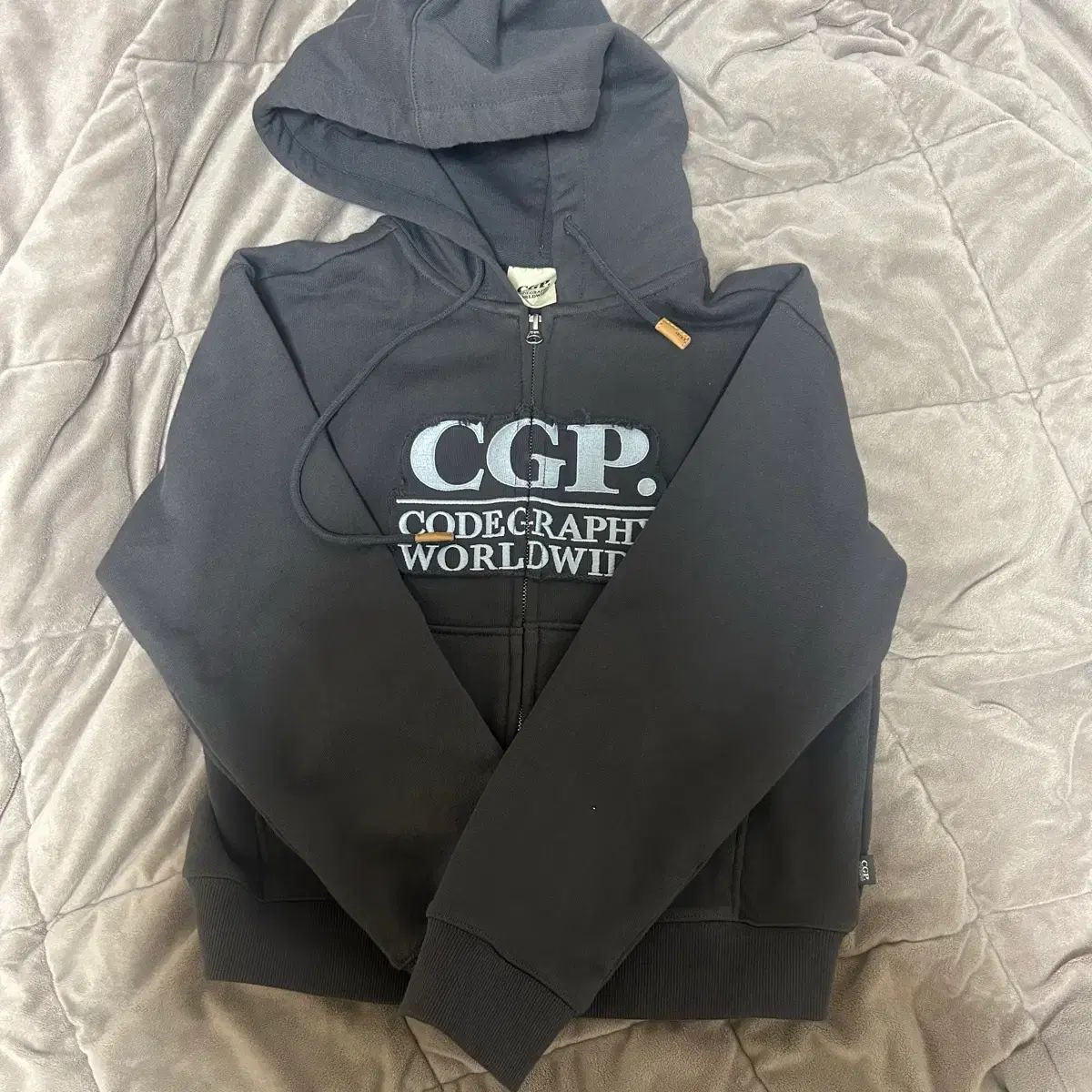 コードグラフィー Starship Square スタシ ロゴ ダメージ ジップアップ S