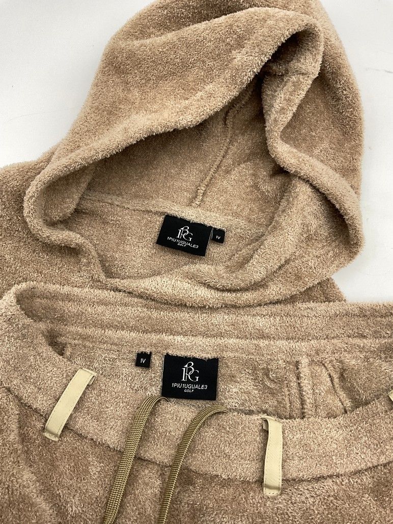 1PIU1UGUALE3 GOLF×戸賀敬城 BC LOGO SHAGGY PARKA& RIB PANTS