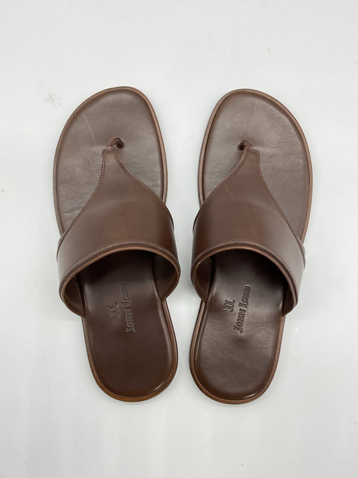 John Lobb ジョンロブ レザートングサンダル 7 ブラウン 【値下げ交渉