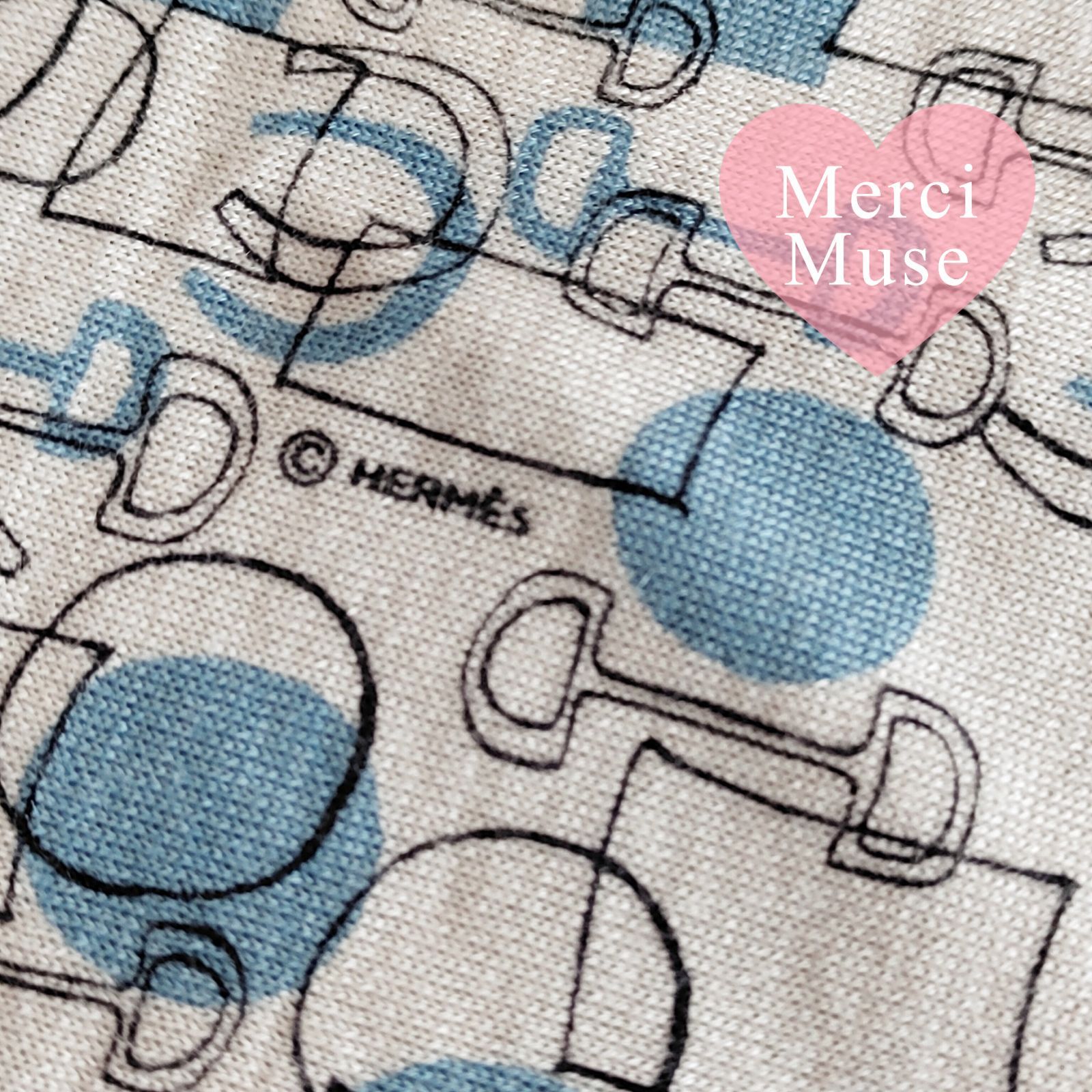 ❤お得なお品❤クリーニング済 Hマーク ホースピット柄 カシミヤシルク