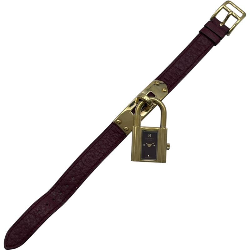 エルメス HERMES ケリーウォッチ ワインレッド GP クオーツ レディース