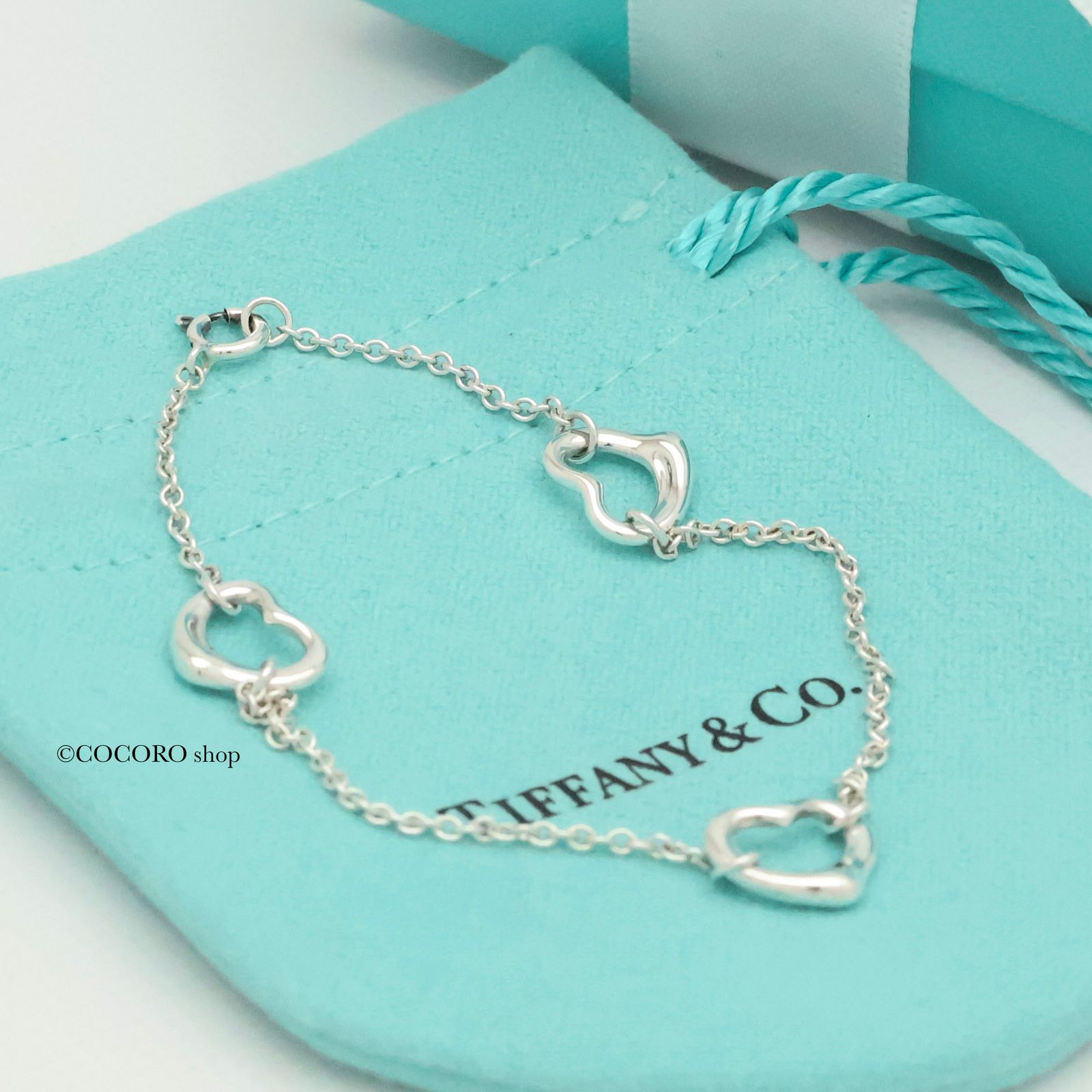 美品】ティファニー TIFFANY&Co. トリプル オープンハート エルサ