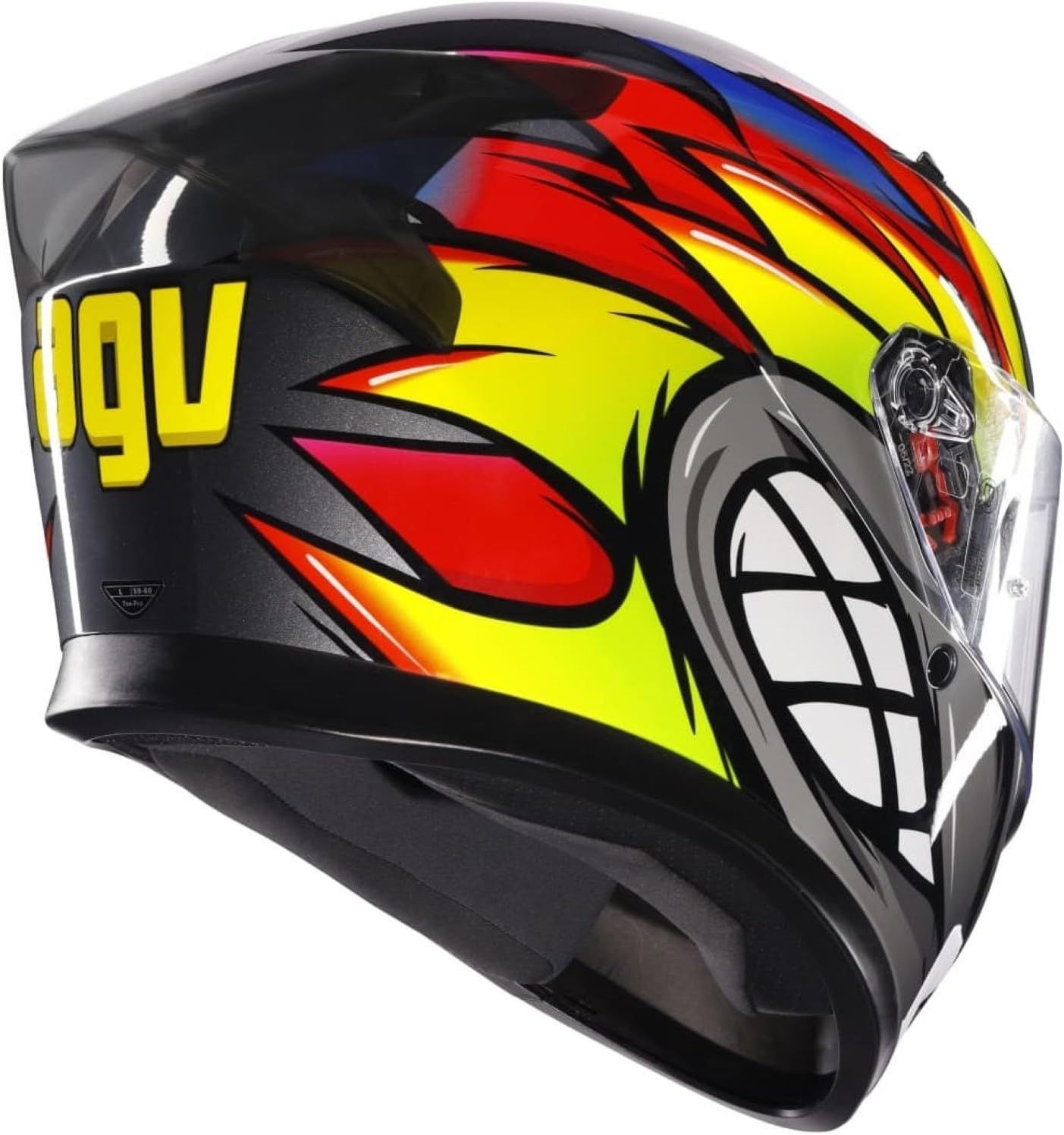 AGV K3 JIST Asia Fit - BIRDY2.0 グレー/イエロー/レッド XL(61-62cm