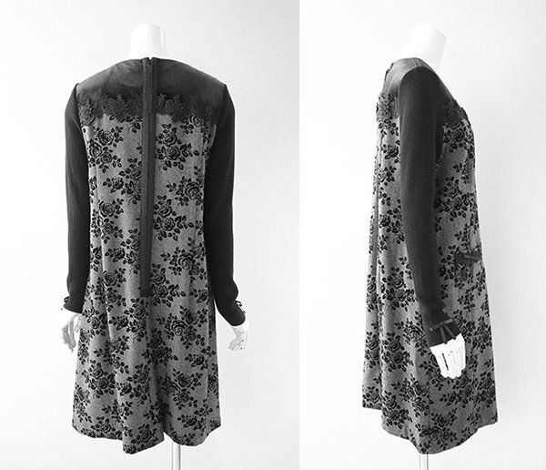 未使用 Super Beauty ◇ ビジュー装飾 ワンピース ドレス グレー