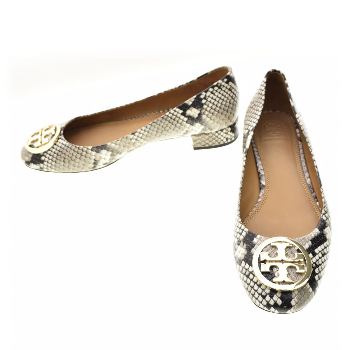 TORYBURCH】REVA バレエフラット パイソンバレエシューズ - メルカリ