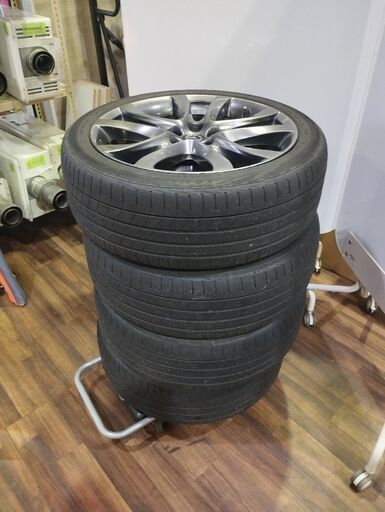 質Banana マツダアテンザ ホイール ガンメタ＆ダンロップ LE MANS Ⅴ 225 45 R 19 2018年製 4本セット♪