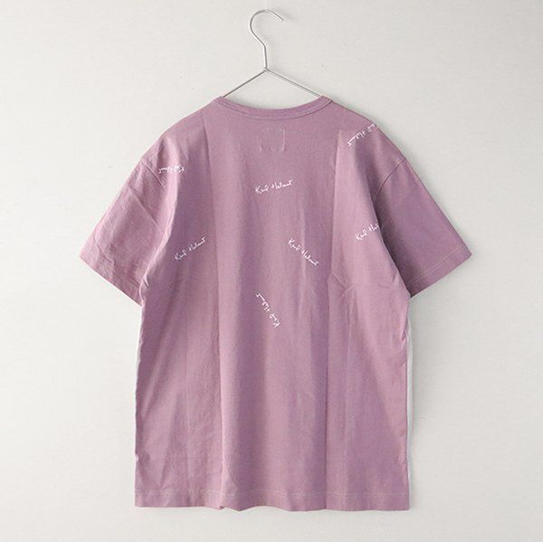 Karl Helmut ◇ ランダムロゴプリント バイカラー Tシャツ パープル M
