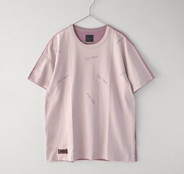 Karl Helmut ◇ ランダムロゴプリント バイカラー Tシャツ パープル M