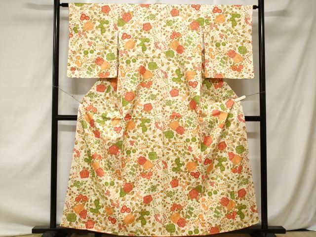 平和屋着物□小紋 枝花文 洗える着物 CAAZ5528ev - メルカリ