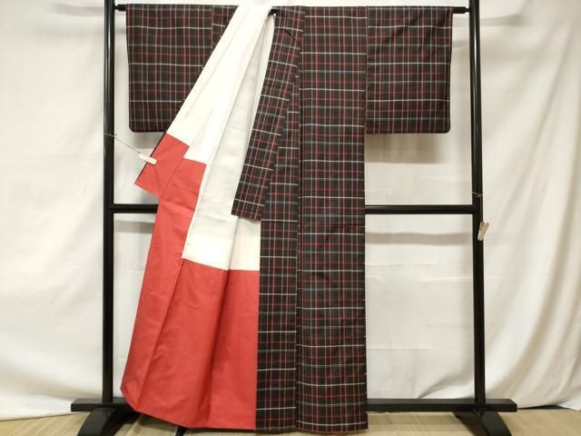 平和屋着物□本場縞大島紬 格子柄 正絹 逸品 CAAZ5629ev - メルカリ