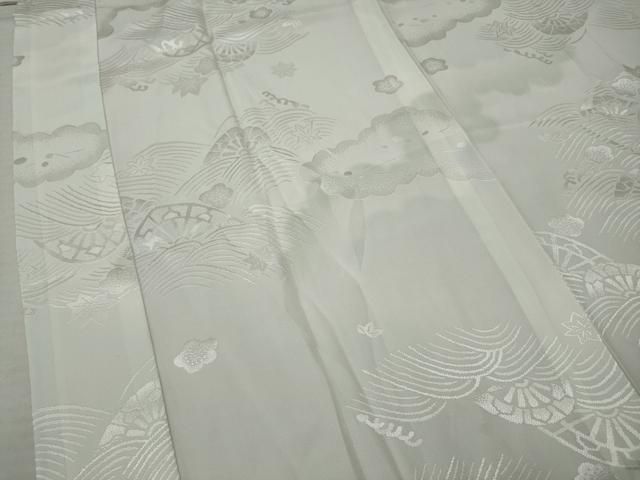 平和屋着物○長襦袢 袷 手描き 流水花文 暈し染め 金彩 正絹 逸品 未