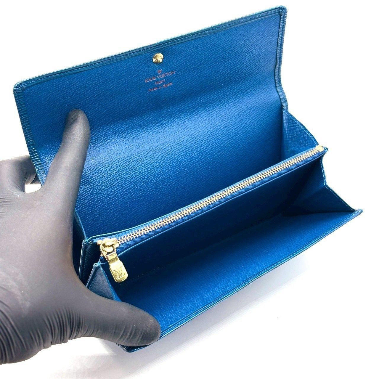 【極美品】ルイヴィトン　長財布　ポルト モネ クレディ　ブルー　エピ　付属品付き 極美品】ルイヴィトン 長財布 ポルト モネ クレディ ブルー エピ 付属