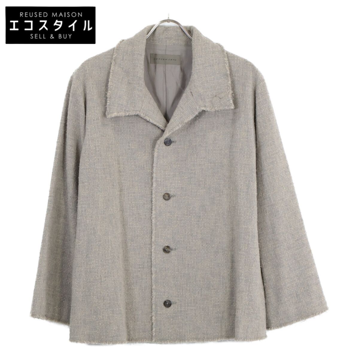 JURGEN LEHL ヨーガンレール ｸﾞﾚｰ ｳｰﾙ×ｺｯﾄﾝ ﾂｲｰﾄﾞ ｼﾞｬｹｯﾄ - メルカリ