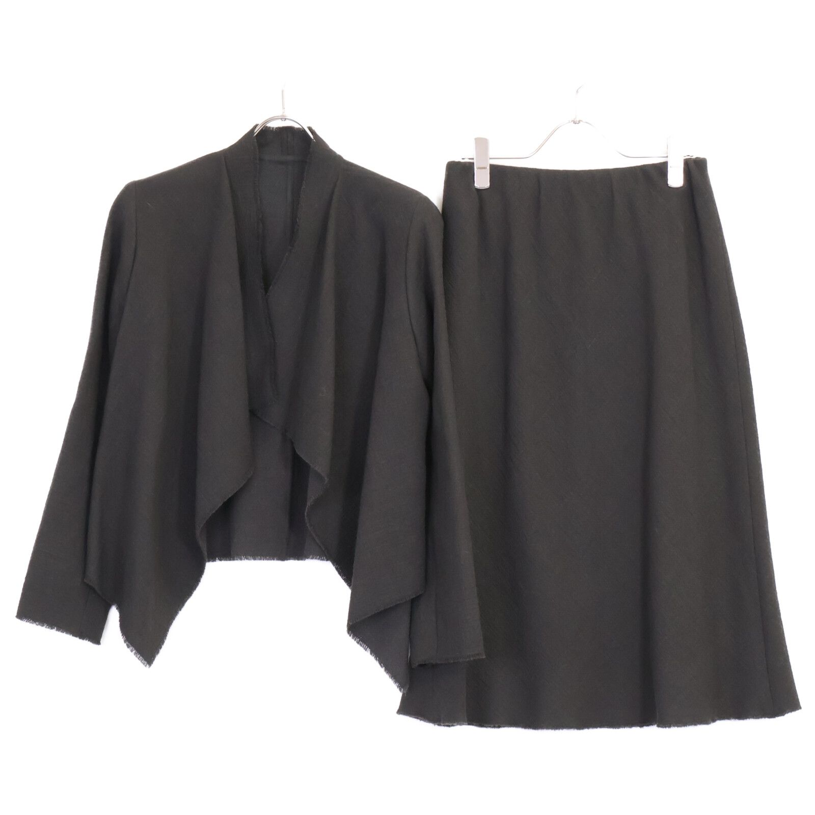 JURGEN LEHL ヨーガンレール ｸﾞﾚｰ ｳｰﾙ×ﾘﾈﾝ ｼﾞｬｹｯﾄ ｽｶｰﾄ ｾｯﾄｱｯﾌﾟ - メルカリ