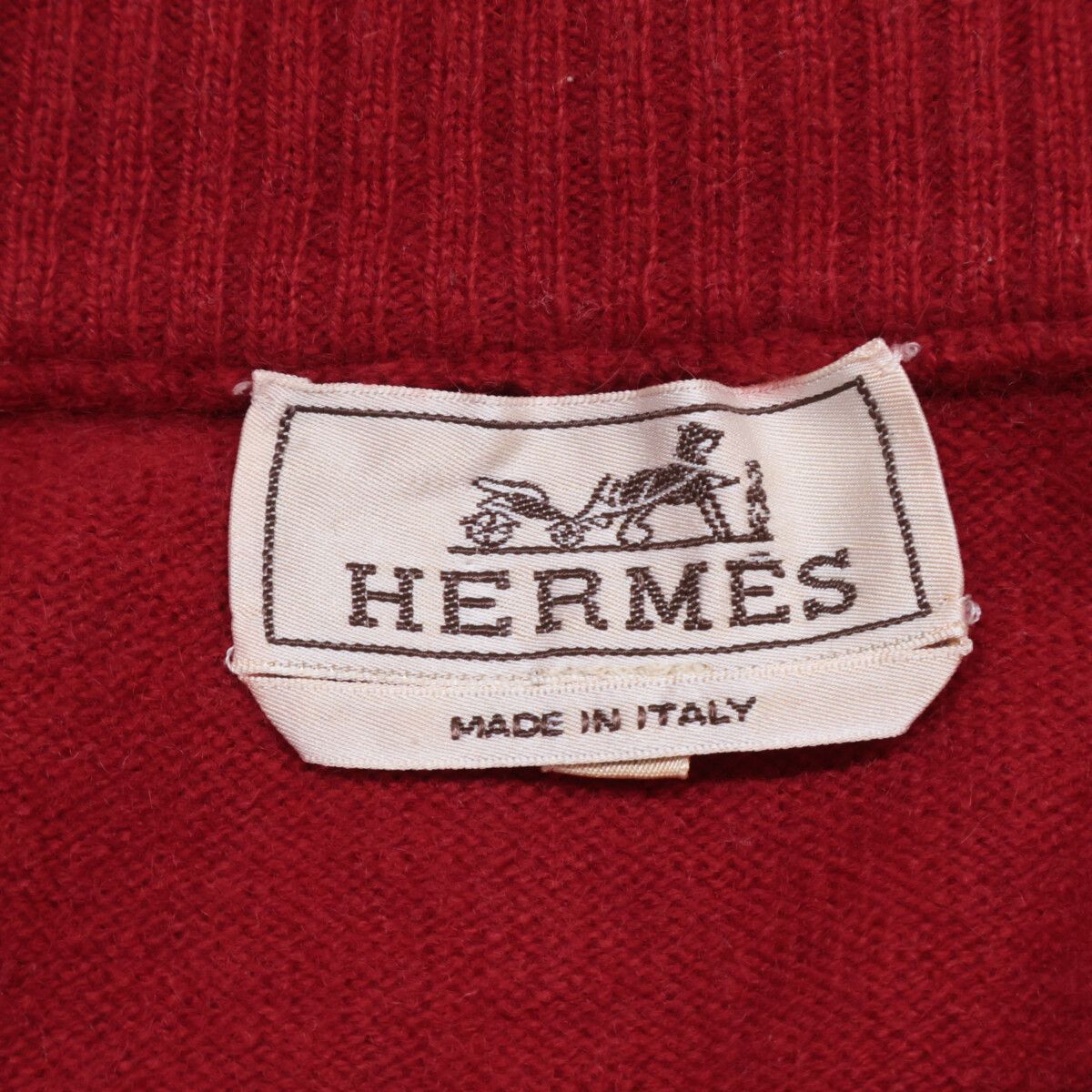 HERMES エルメス 【国内正規】ウールxカシミヤ ハーフジップ レイヤー