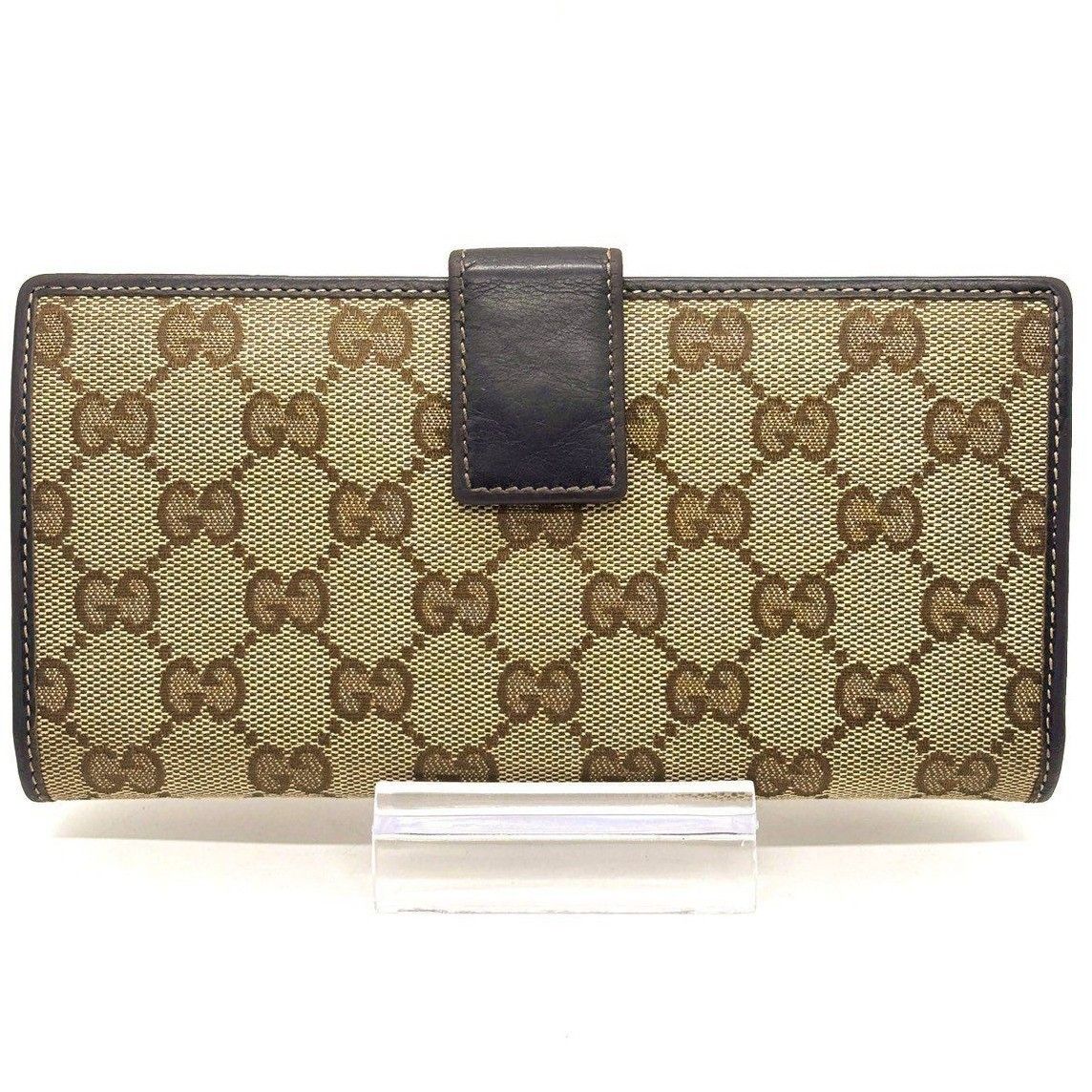 甘さ控えめハート✨ GUCCI グッチ 二つ折り財布 GGキャンバス ラブリー