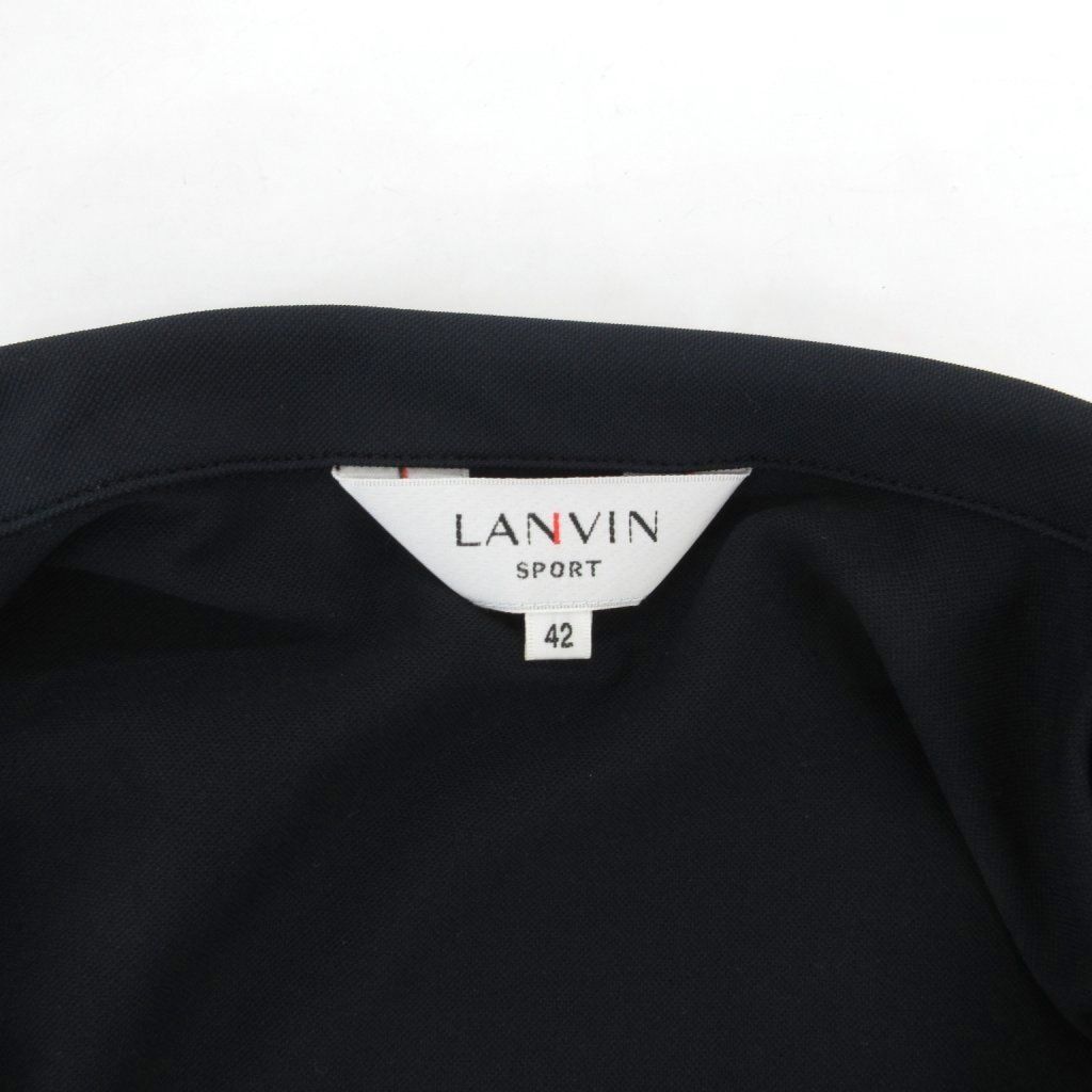 ランバン スポール LANVIN SPORT 美品 ハーフジップシャツ 42 紺