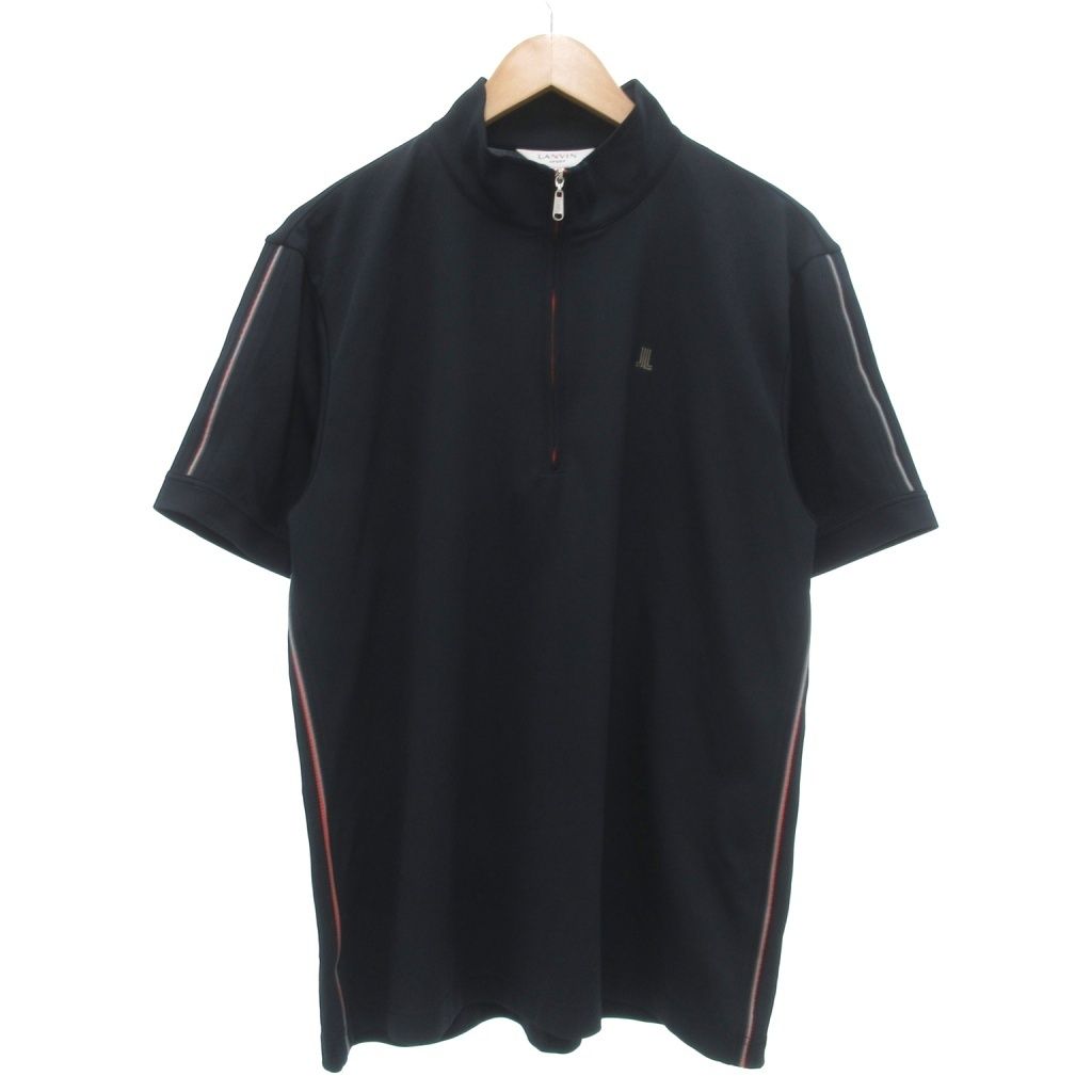 ランバン スポール LANVIN SPORT 美品 ハーフジップシャツ 42 紺