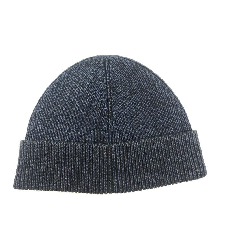 中古】RRL リブニット コットン ウォッチ キャップ ネイビー OS ダブル